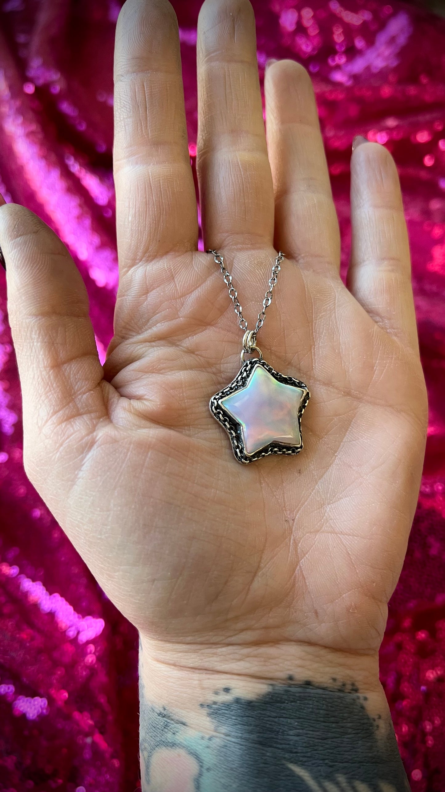 Aurora Opal Star 18" Necklace