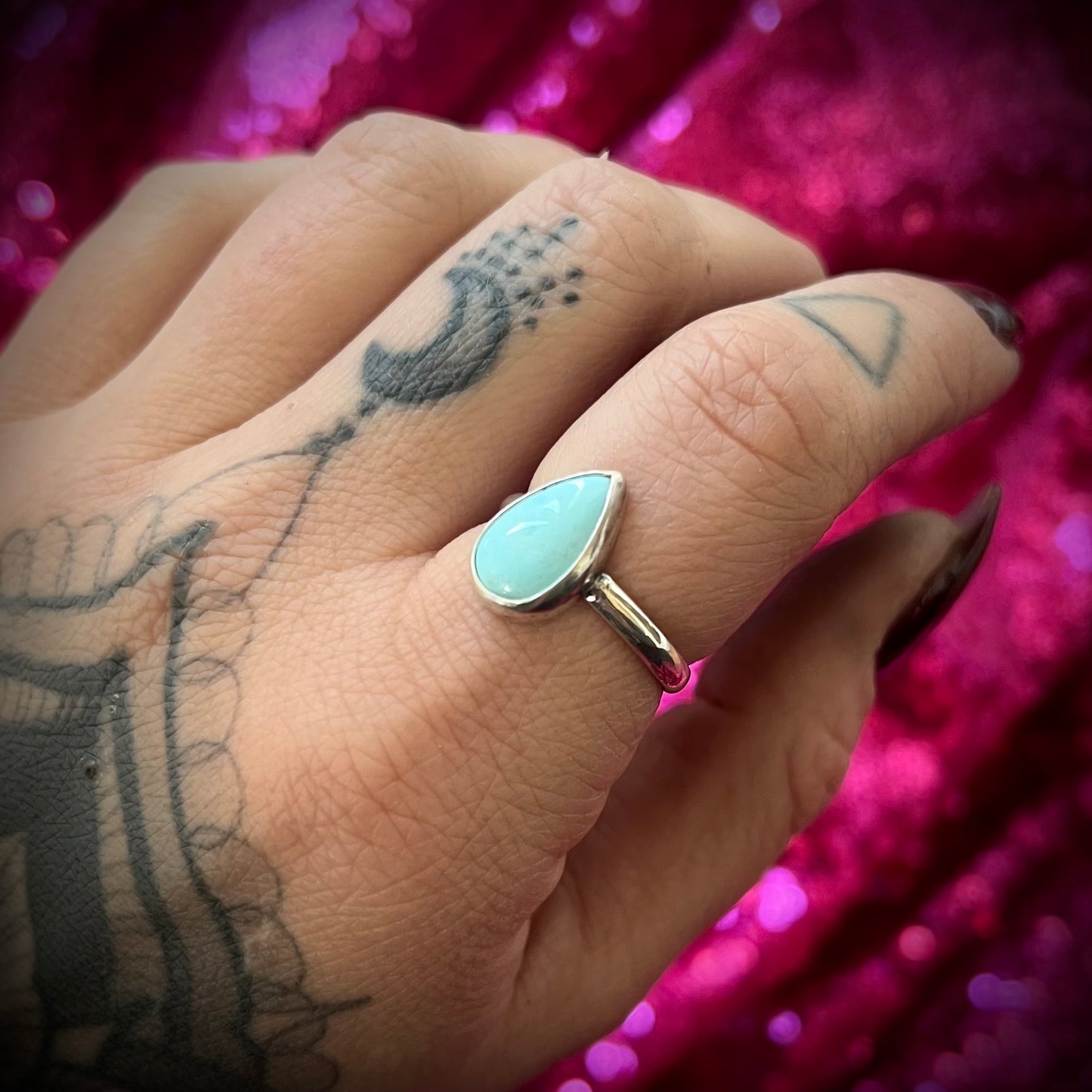 Golden Hills Turquoise Ring | Size 8.25