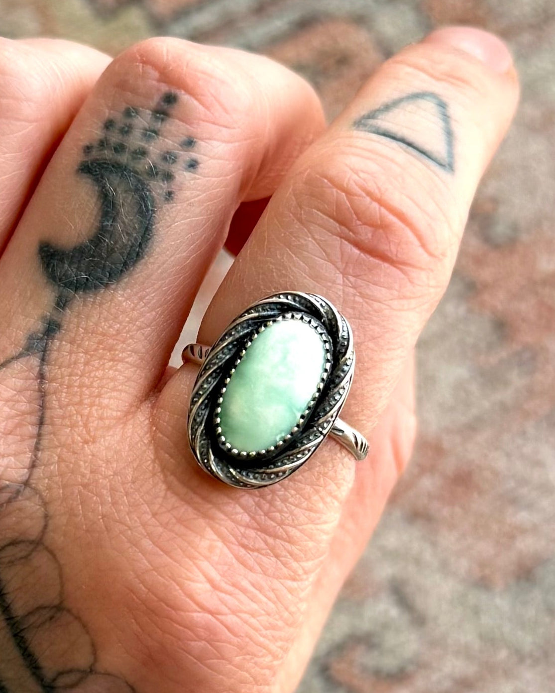 Palomino Variscite Ring — Size 9.75 — Sterling Silver