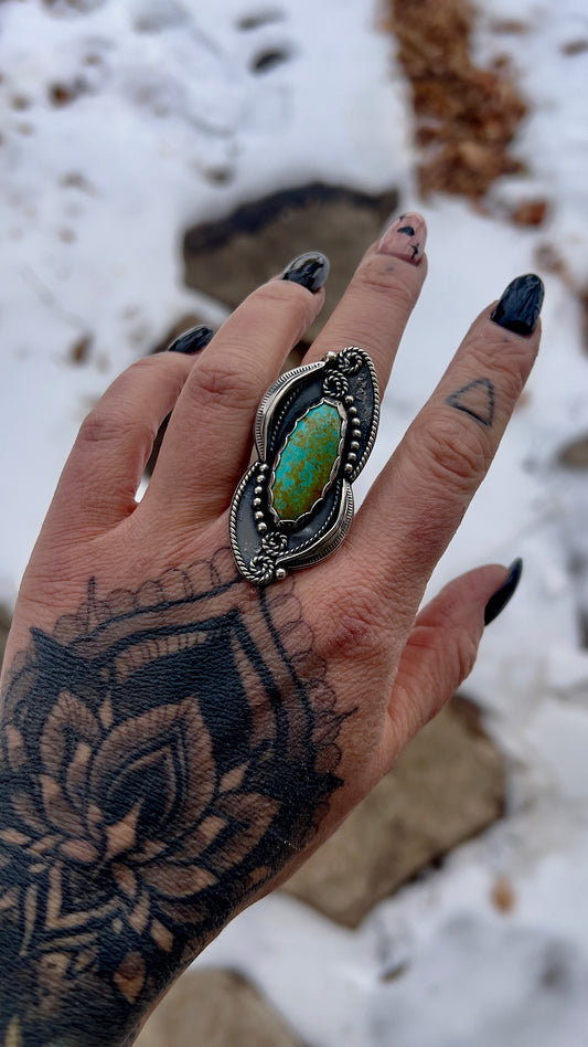 Kingman Turquoise Dream Ring - Size 7