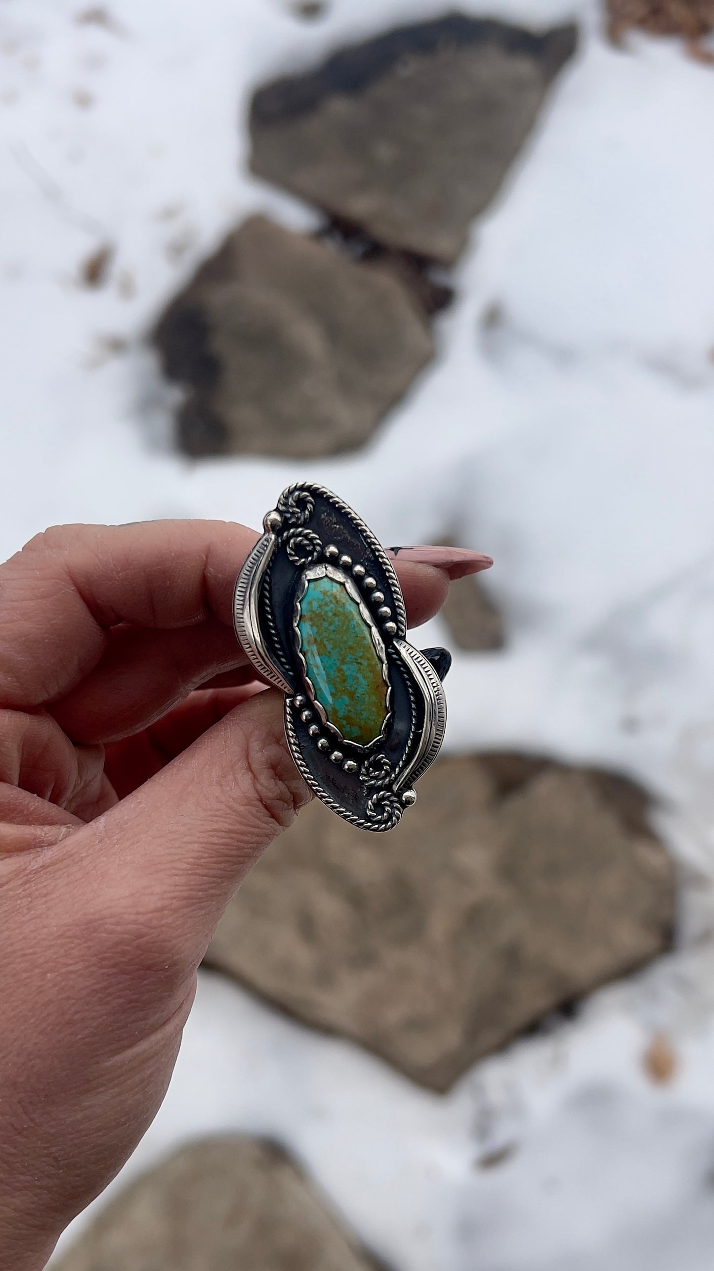 Kingman Turquoise Dream Ring - Size 7