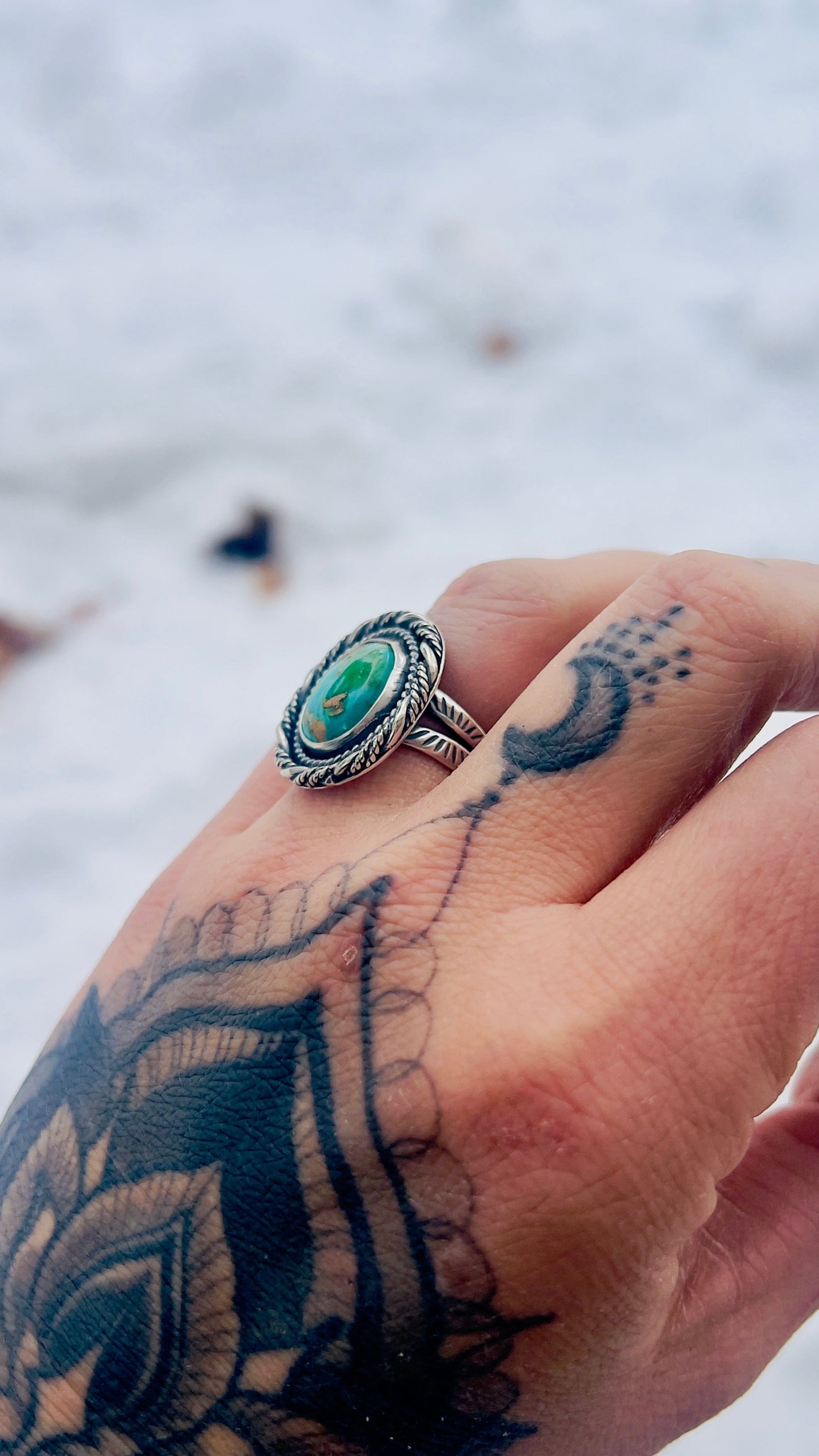 Sonoran Gold Turquoise Ring - Size 6.5