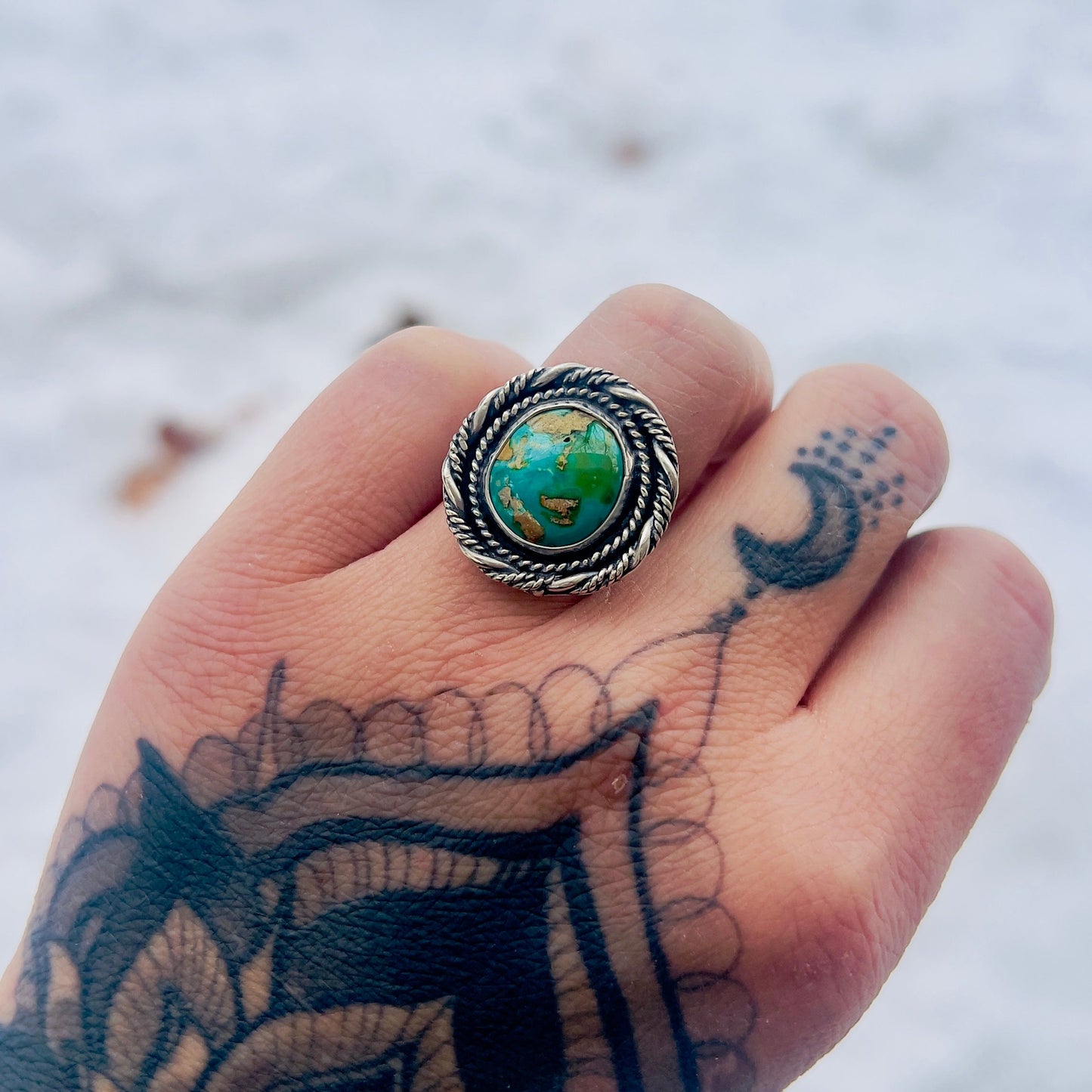 Sonoran Gold Turquoise Ring - Size 6.5