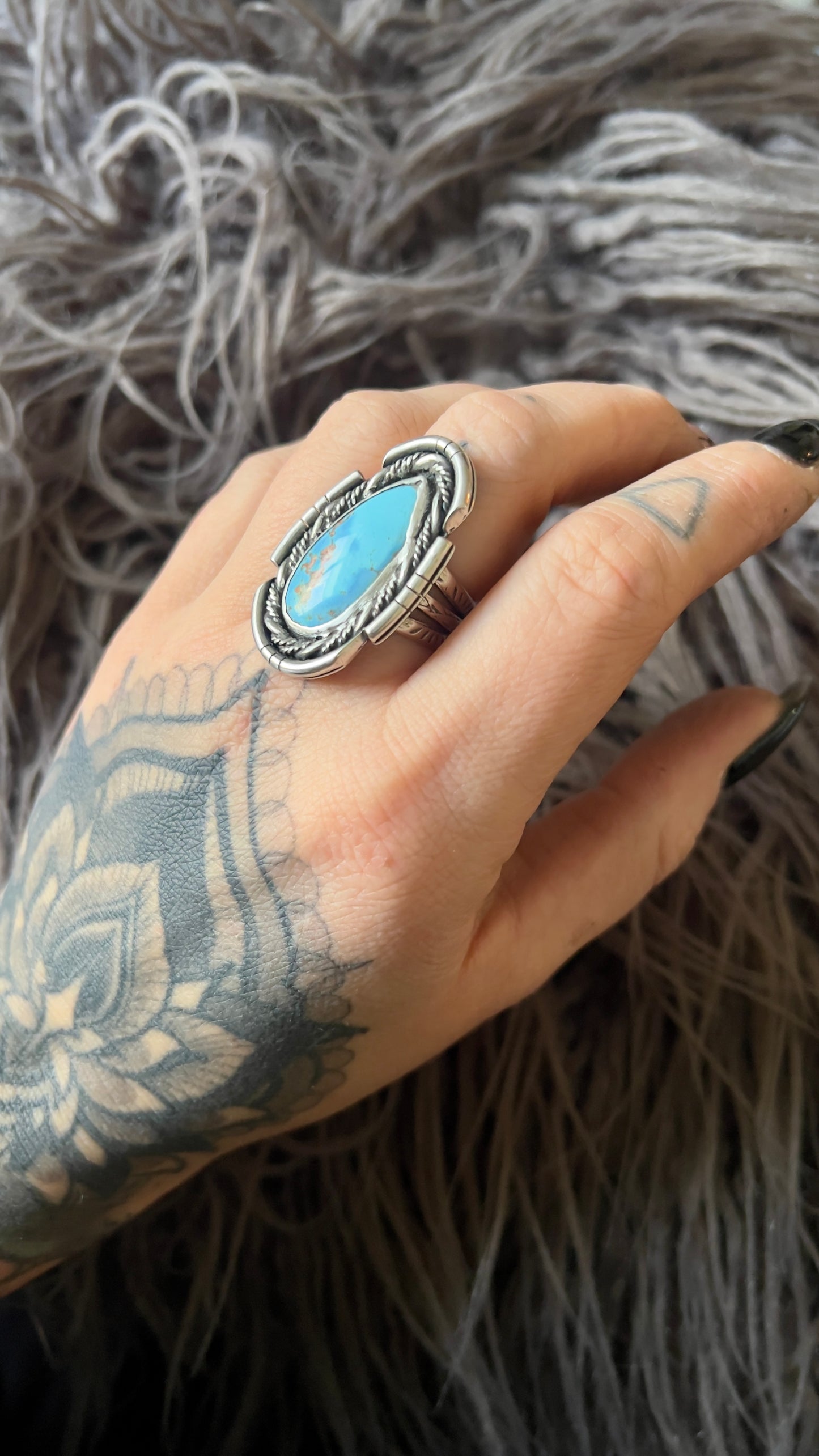 High Grade Golden Hills Turquoise Ring | Size 7.5