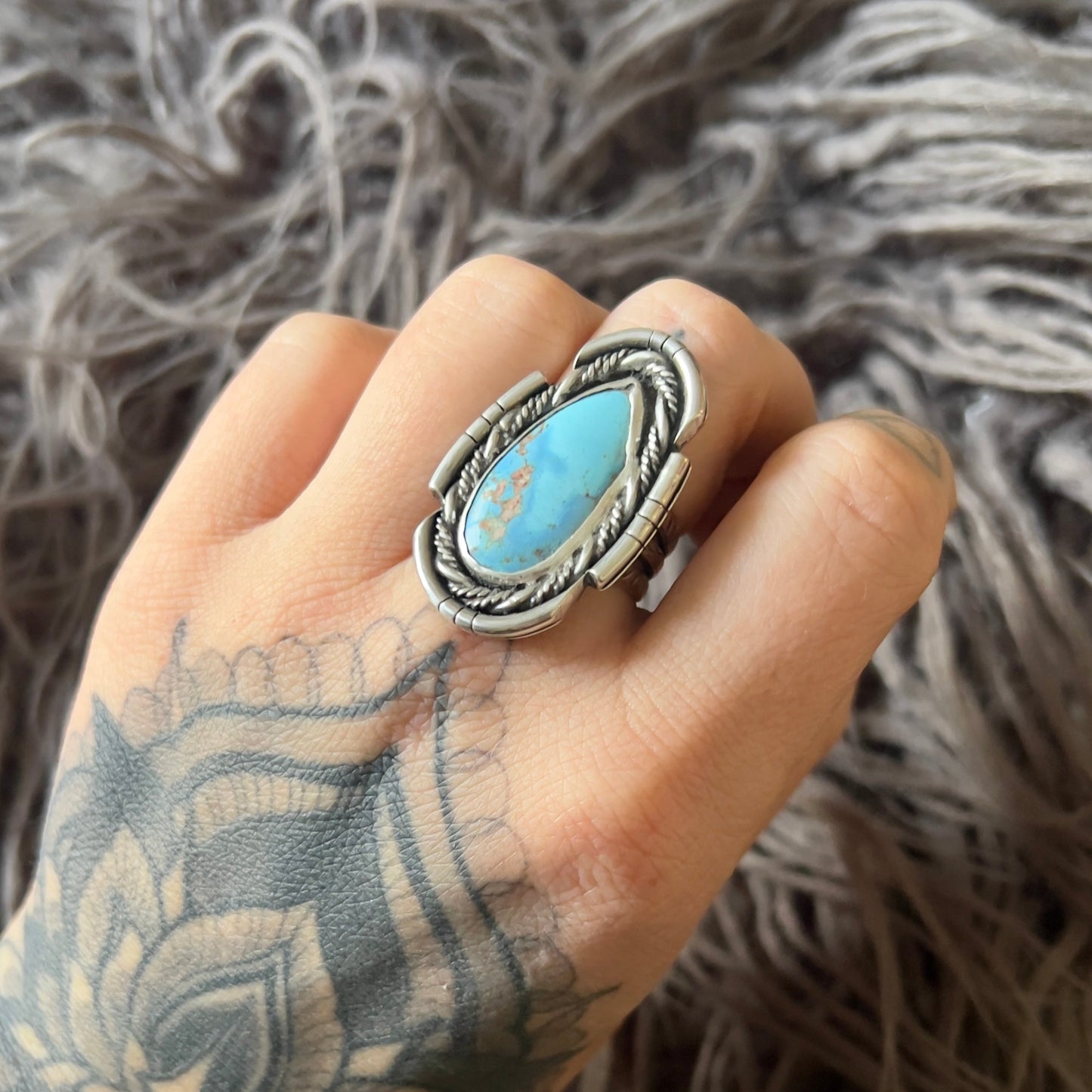 High Grade Golden Hills Turquoise Ring | Size 7.5