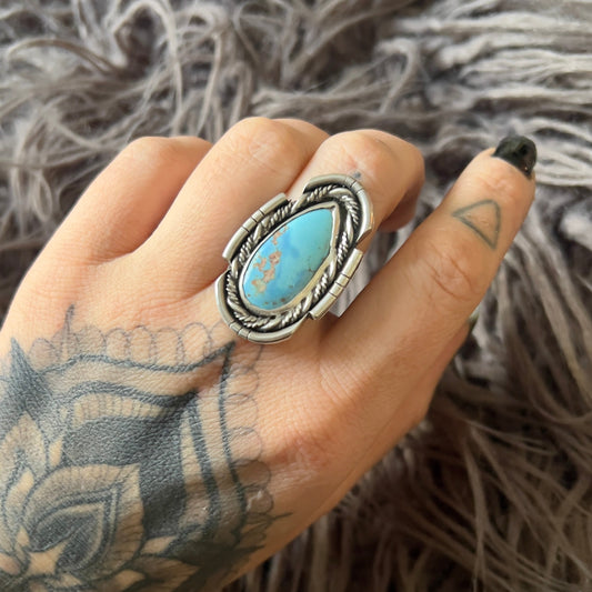 High Grade Golden Hills Turquoise Ring | Size 7.5