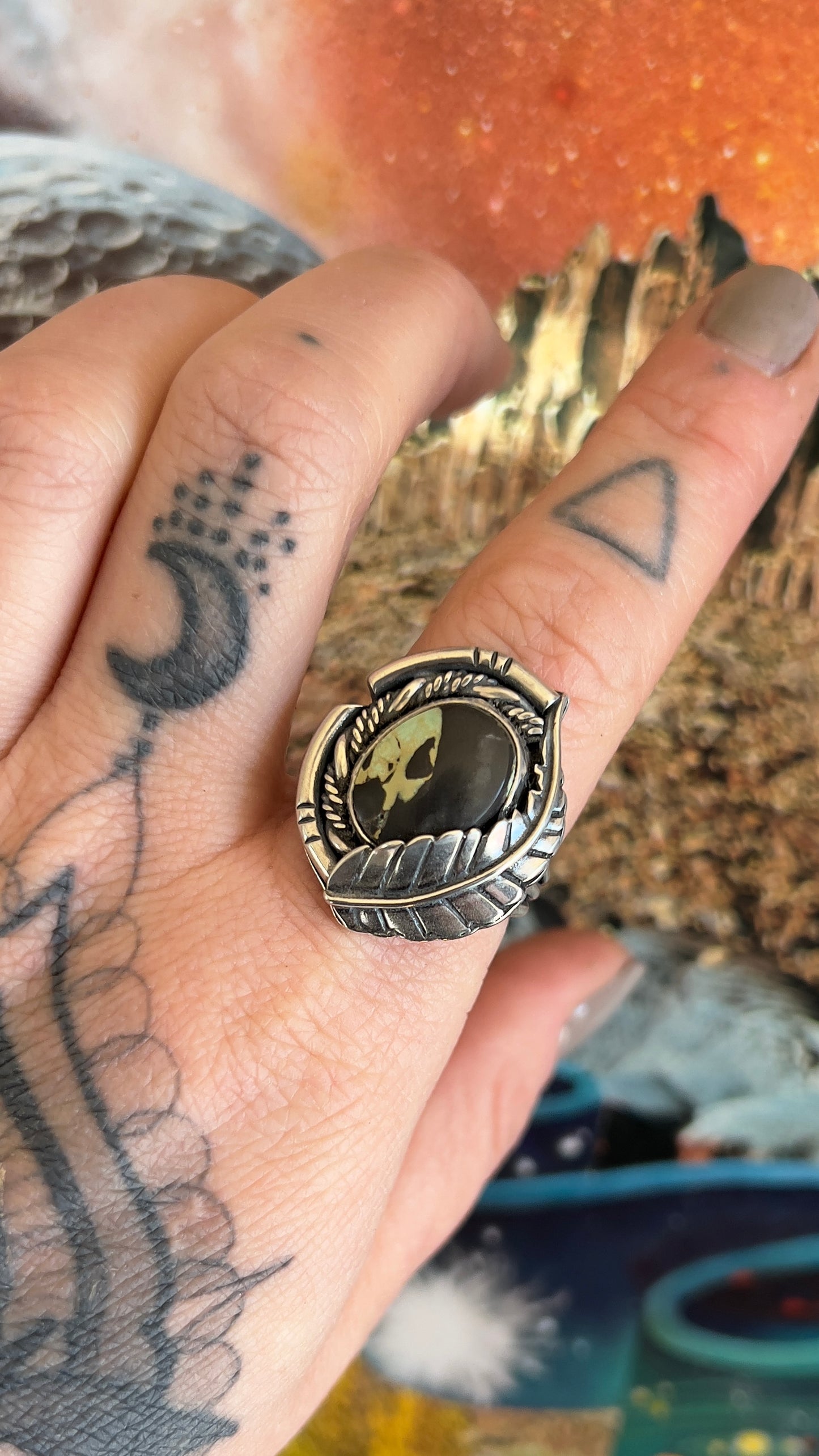 Blackjack Turquoise Ring | Size 9