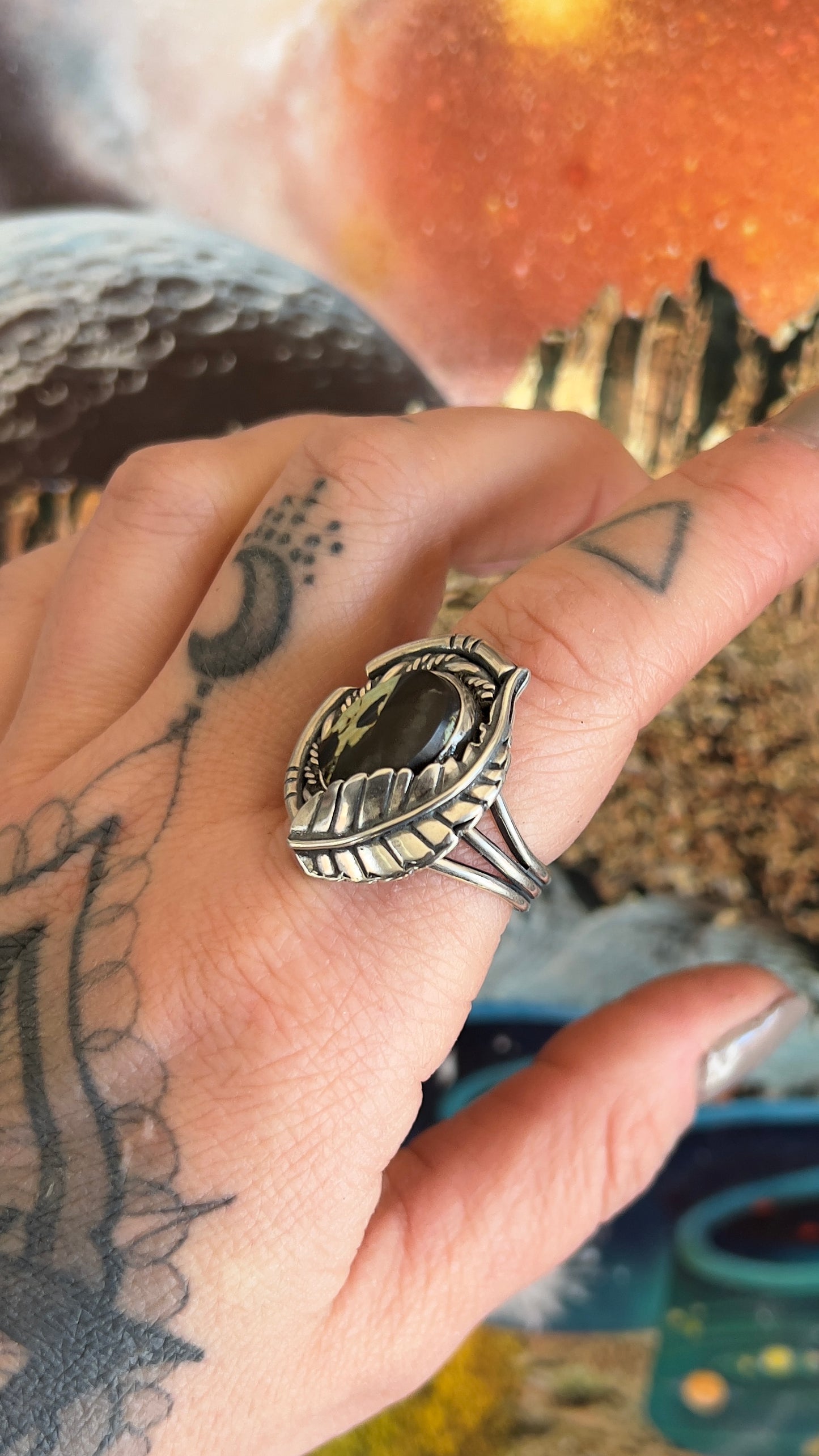 Blackjack Turquoise Ring | Size 9