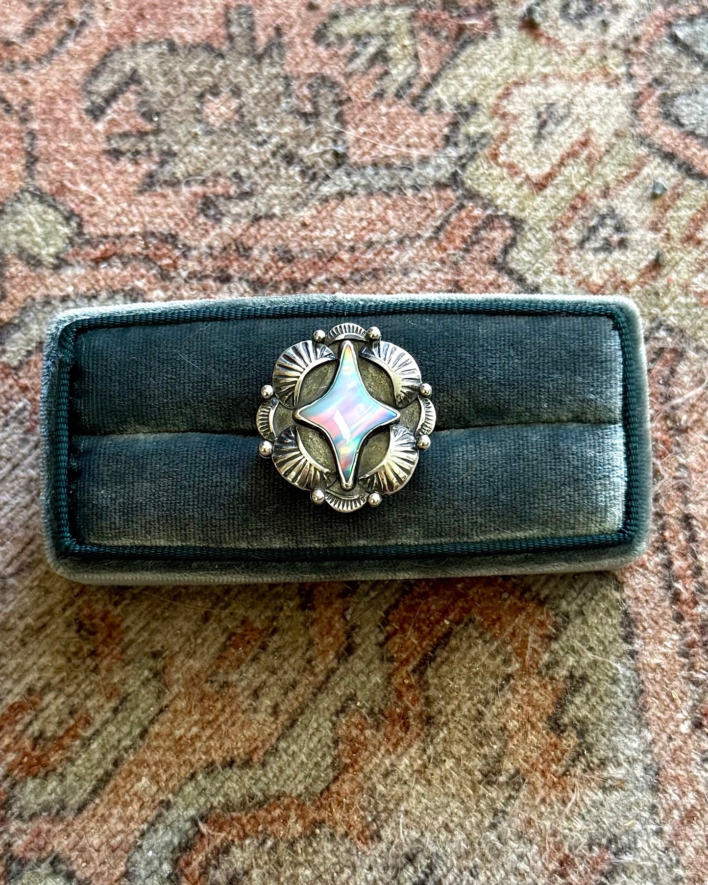 Aurora Opal Statement Ring - Size 8.5