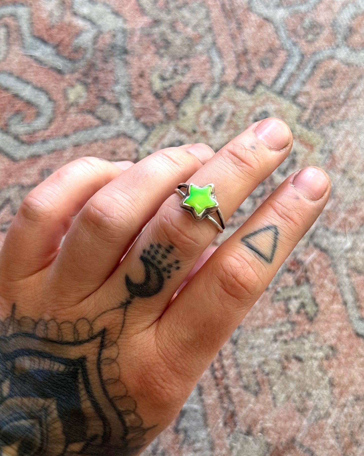 Aurora Opal Mini Star Ring - Size 6