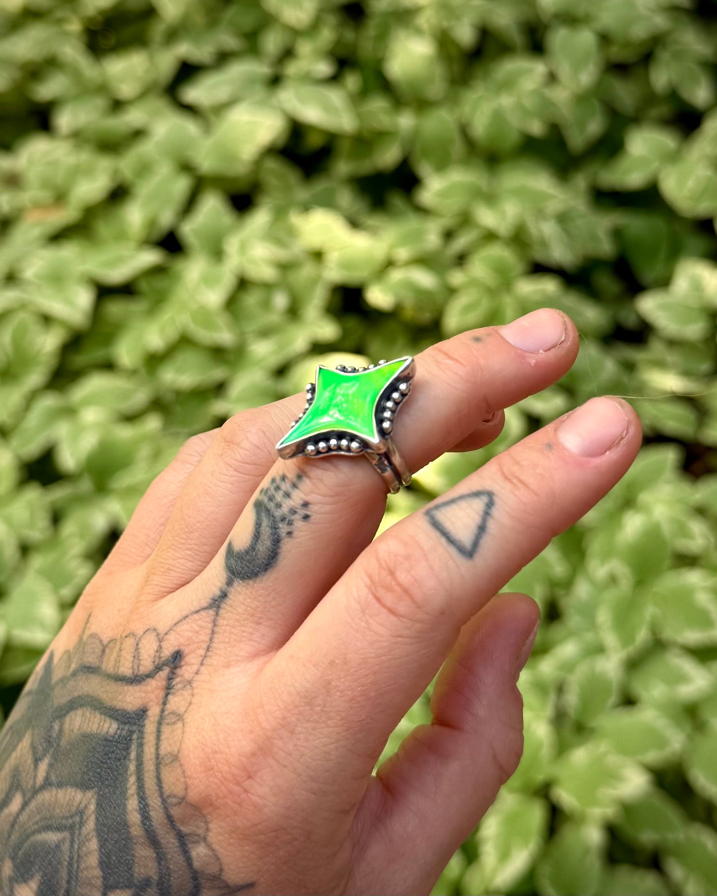 Aurora Opal Star Ring - Size 7