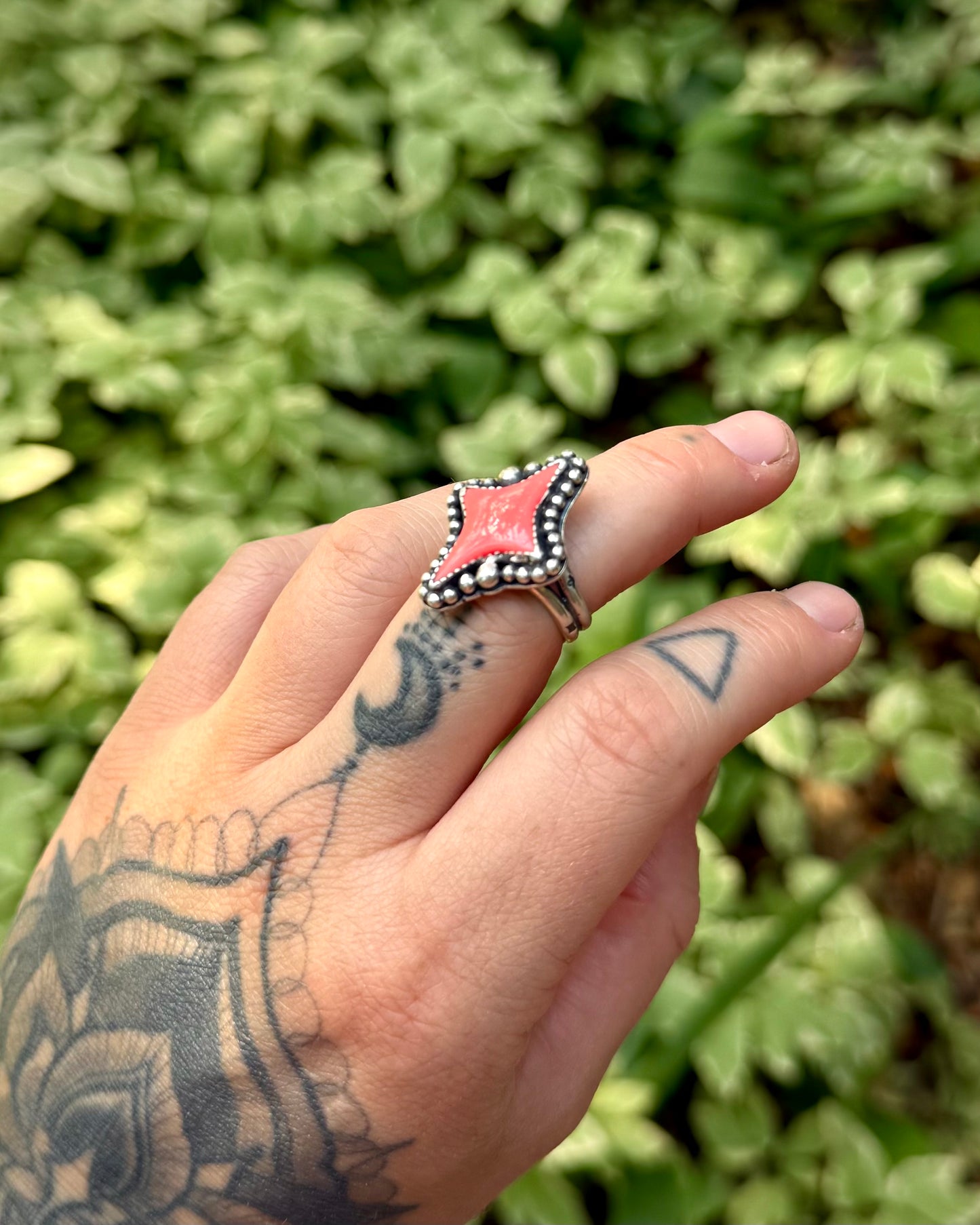 Upcycled Pool Ball Core Star Ring - Size 6.5