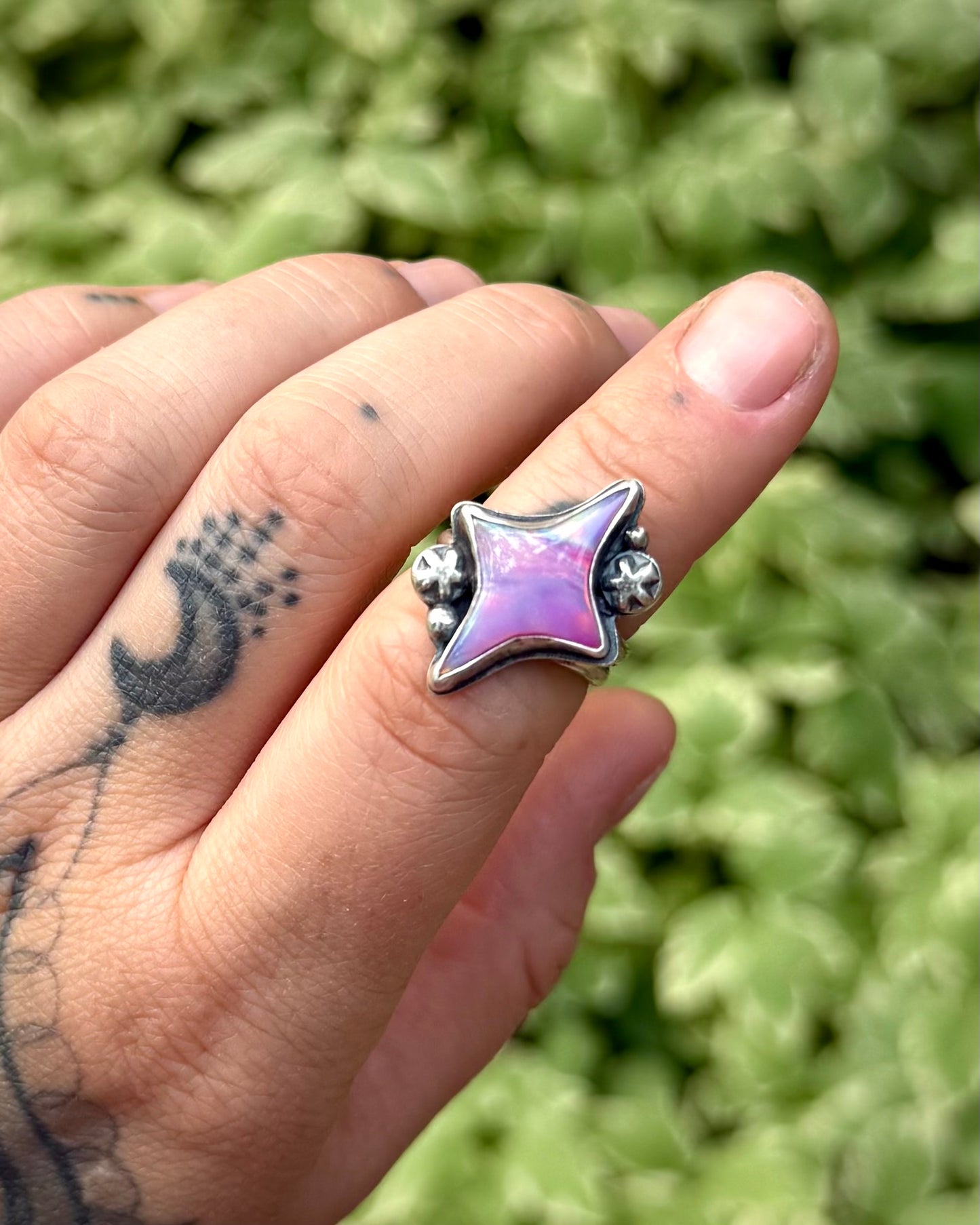 Aurora Opal Star Ring - Size 6