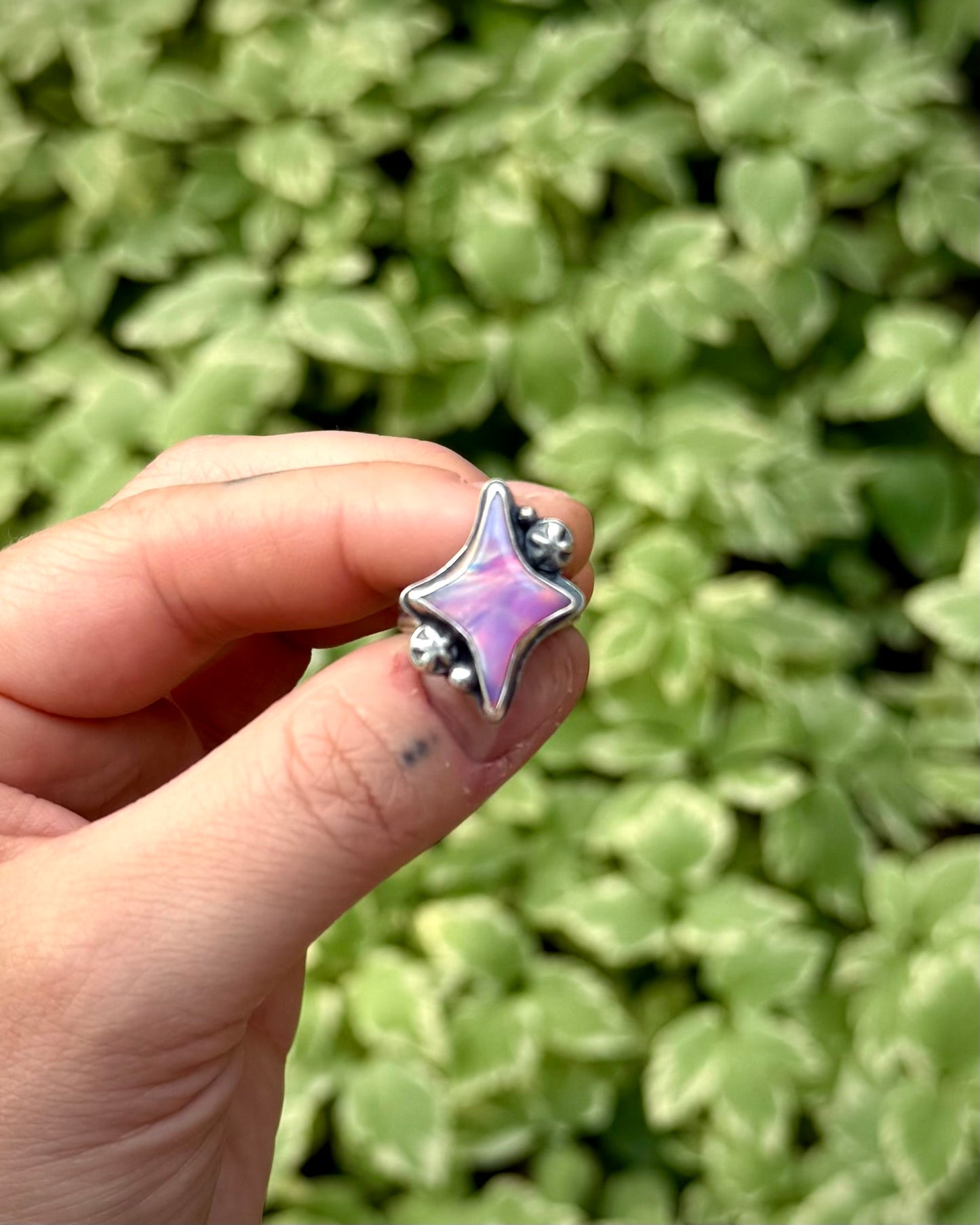 Aurora Opal Star Ring - Size 6