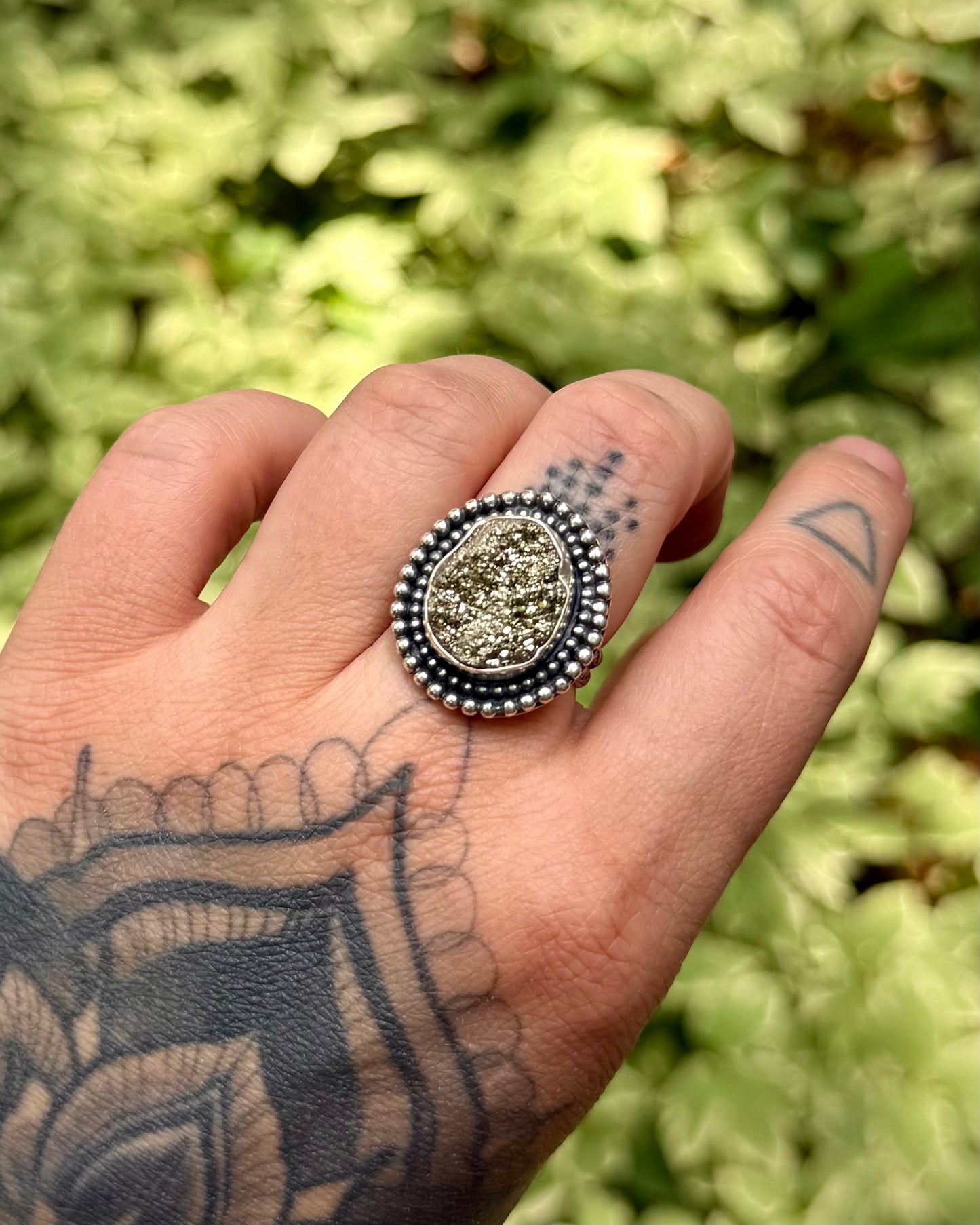 Chunky Pyrite Ring — Size 8