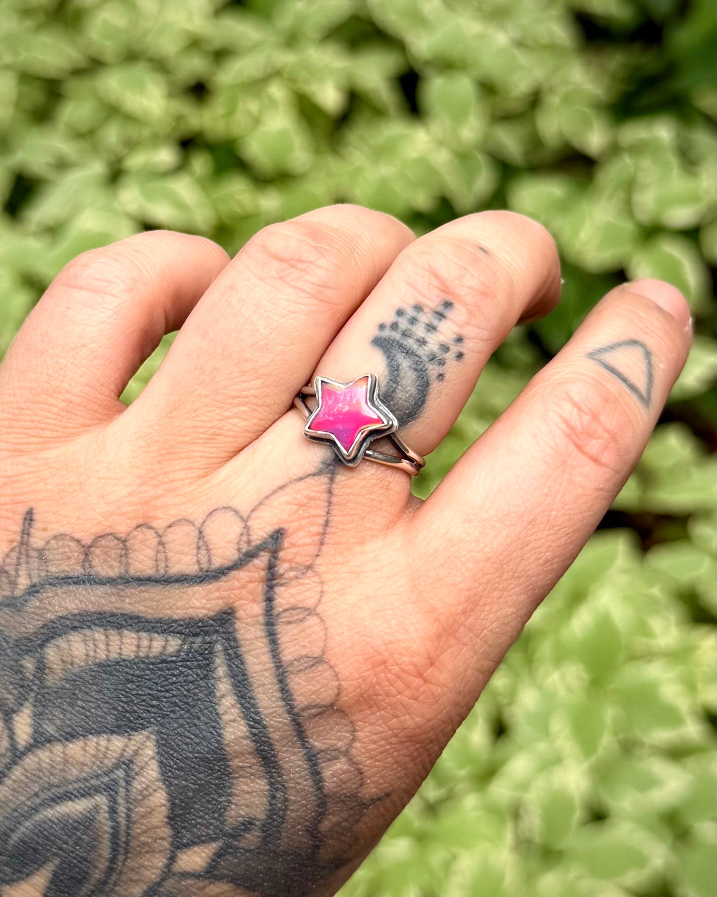 Aurora Opal Star Ring - Size 7