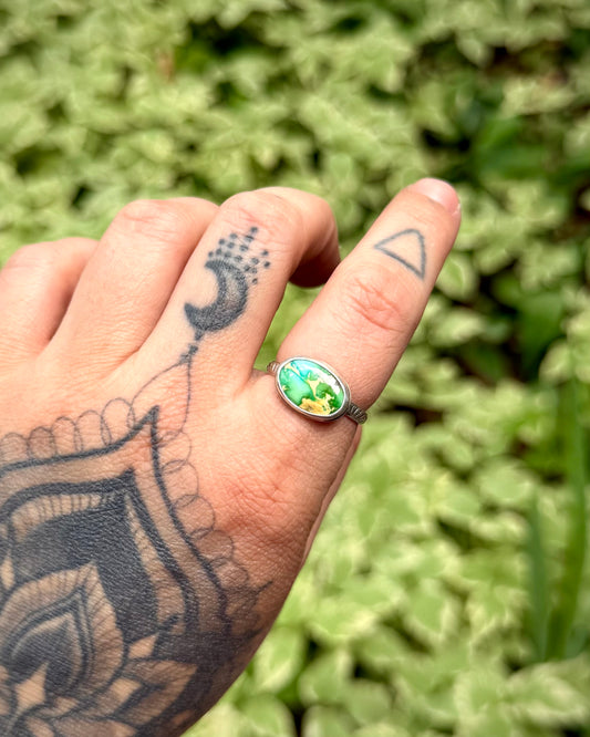 Sonoran Gold Turquoise Ring  - Size 9.5