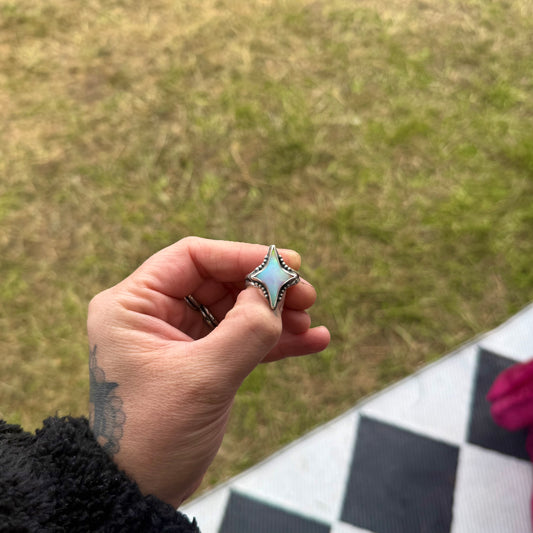 Aurora Opal Sparkle Ring - Size 10