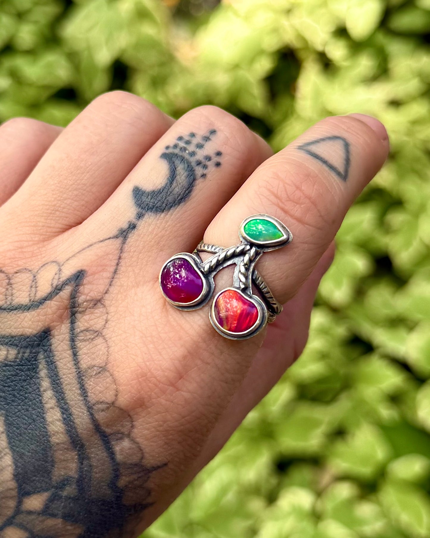 Aurora Opal Cherry Ring - Size 8.5
