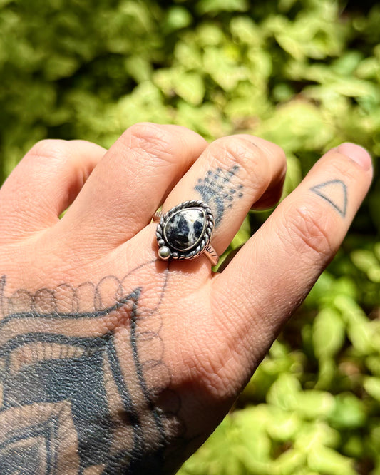 White Buffalo Stacker Ring - Size 7.5