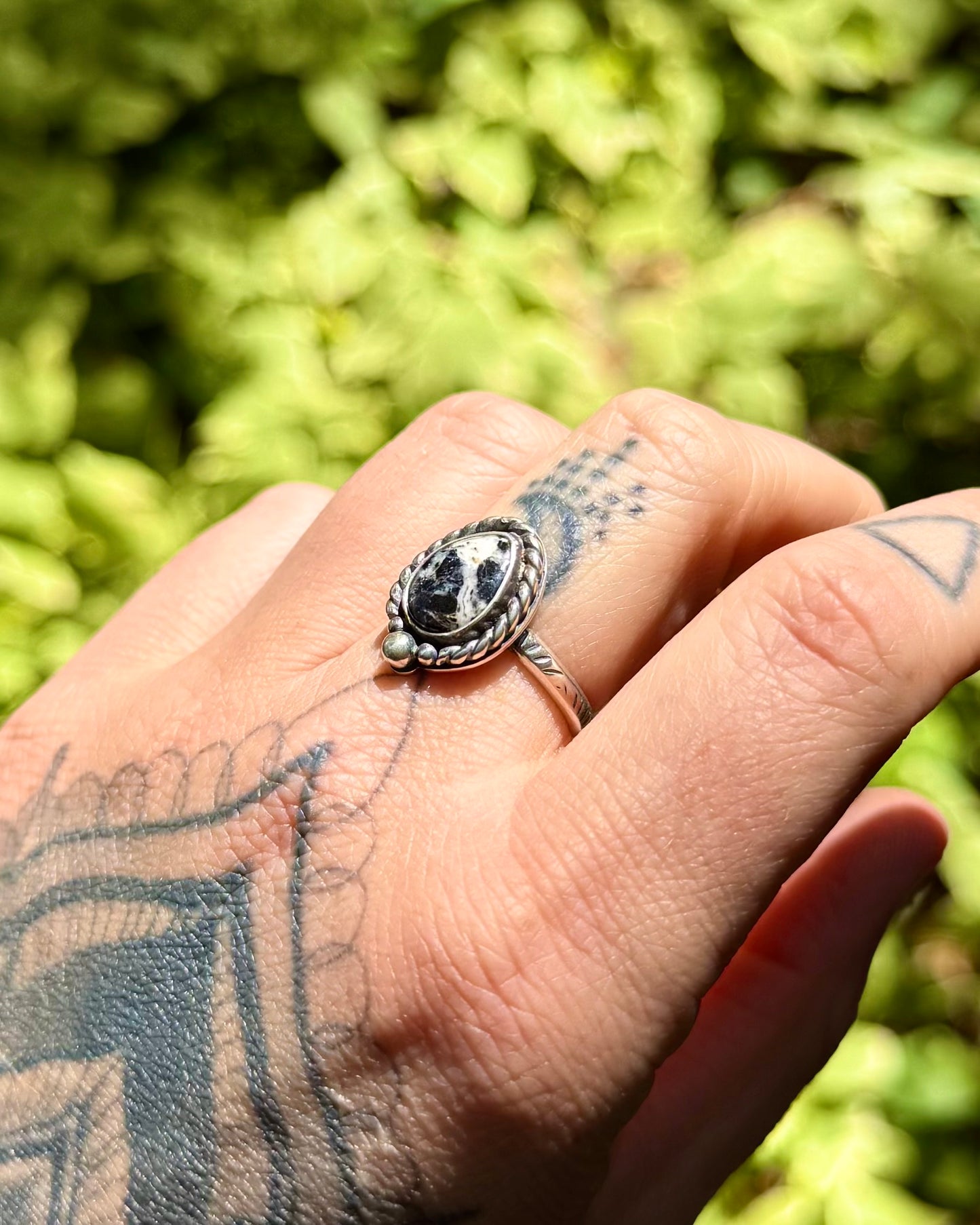 White Buffalo Stacker Ring - Size 7.5