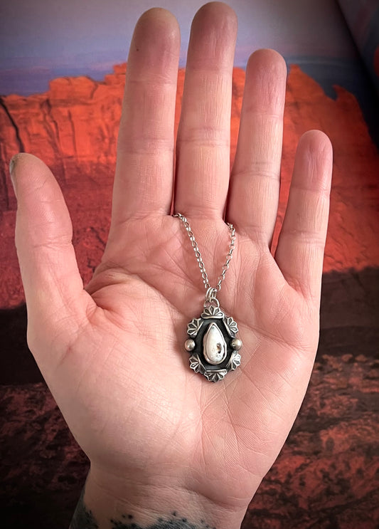 White Buffalo Pendant & 18" Chain