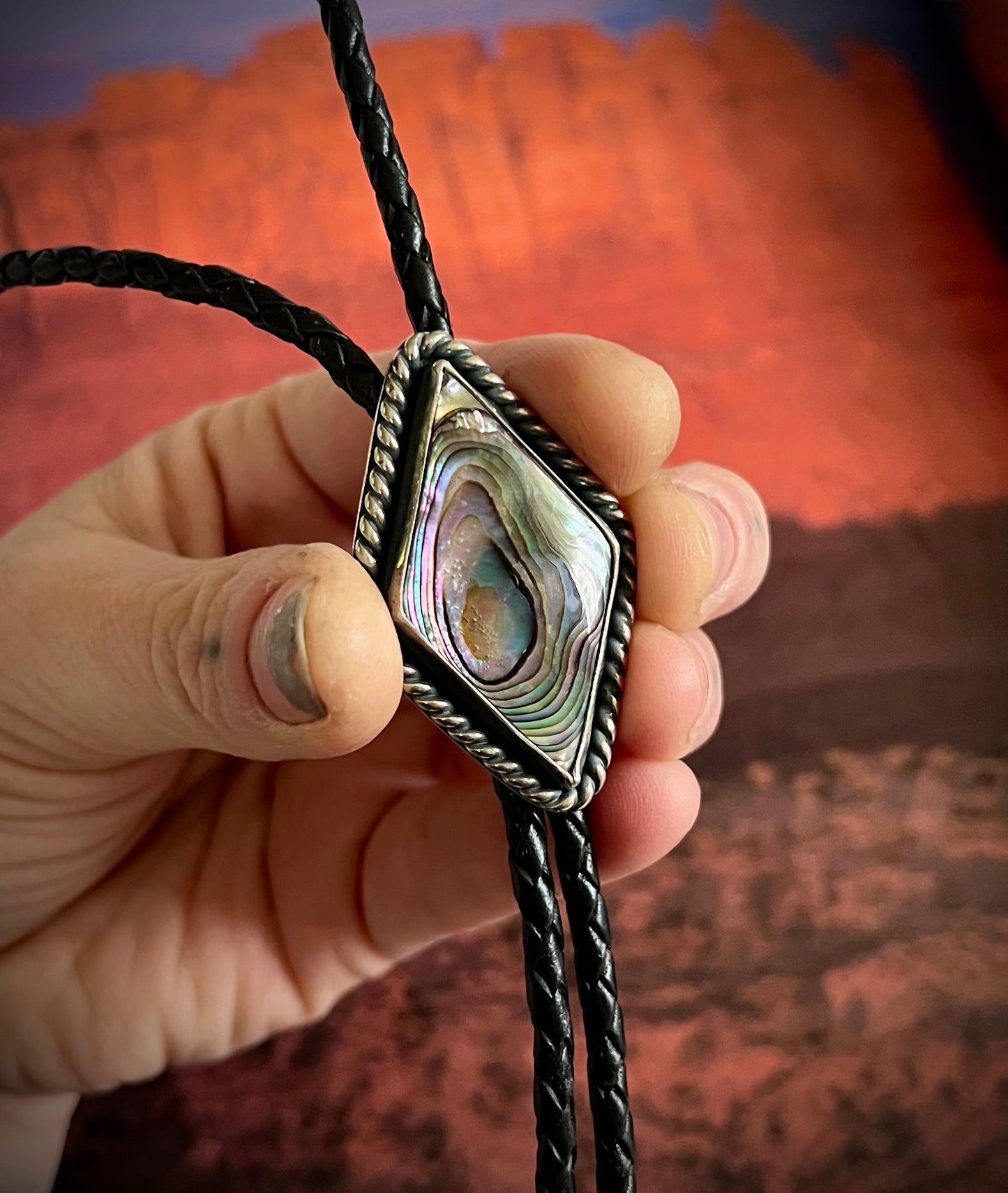 Abalone Bolo Tie