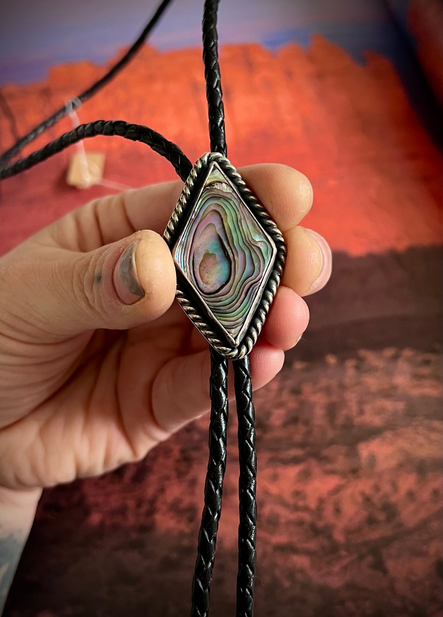 Abalone Bolo Tie