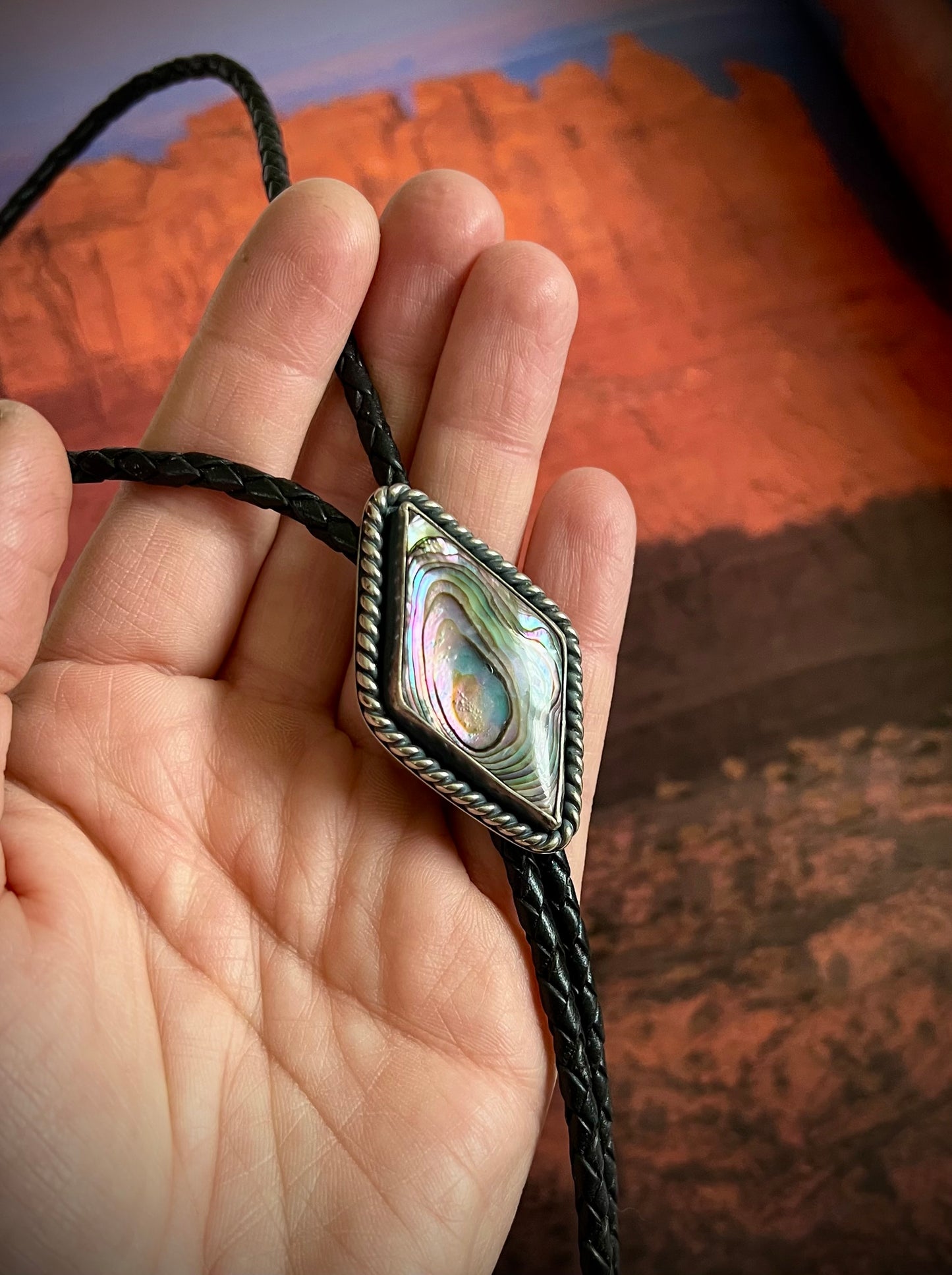 Abalone Bolo Tie