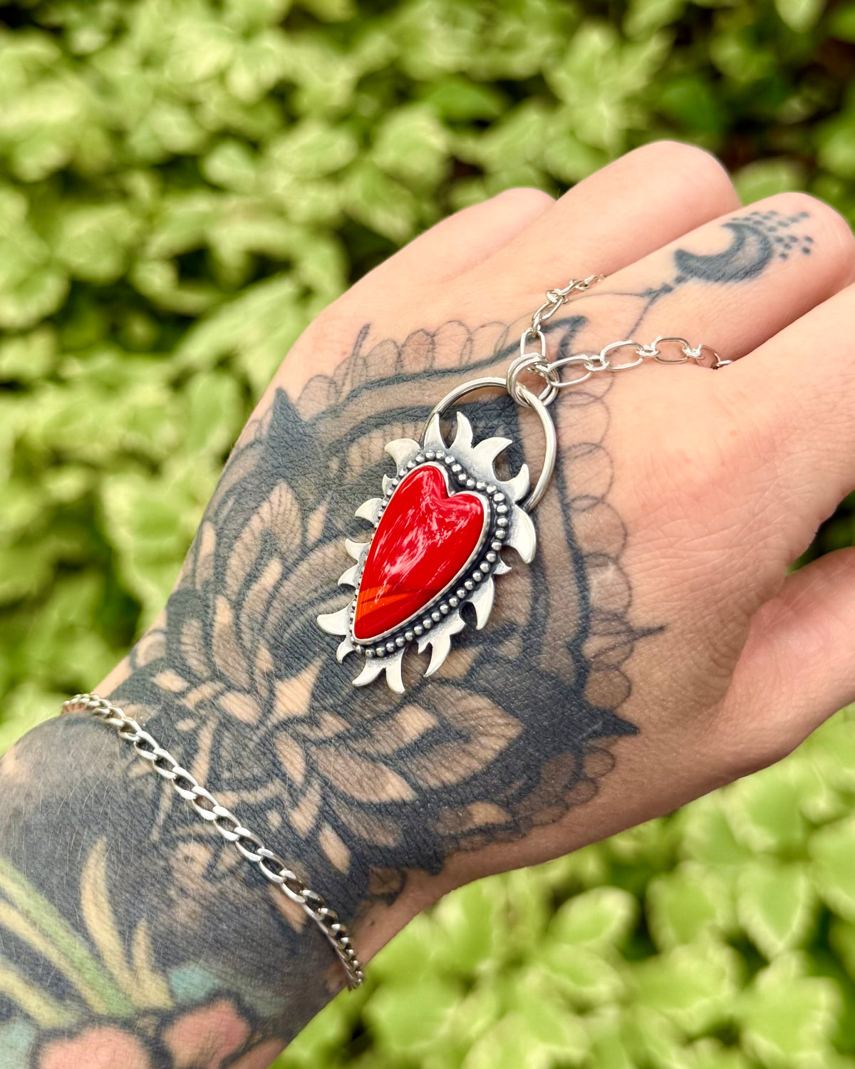 Flaming Sacred Heart Necklace