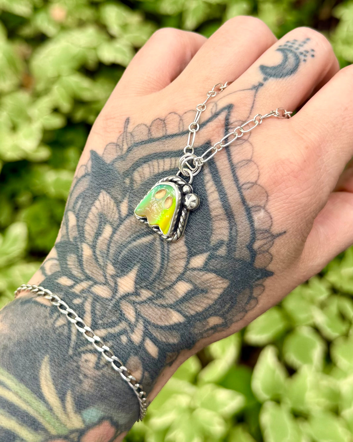 Aurora Opal Ghost Necklace