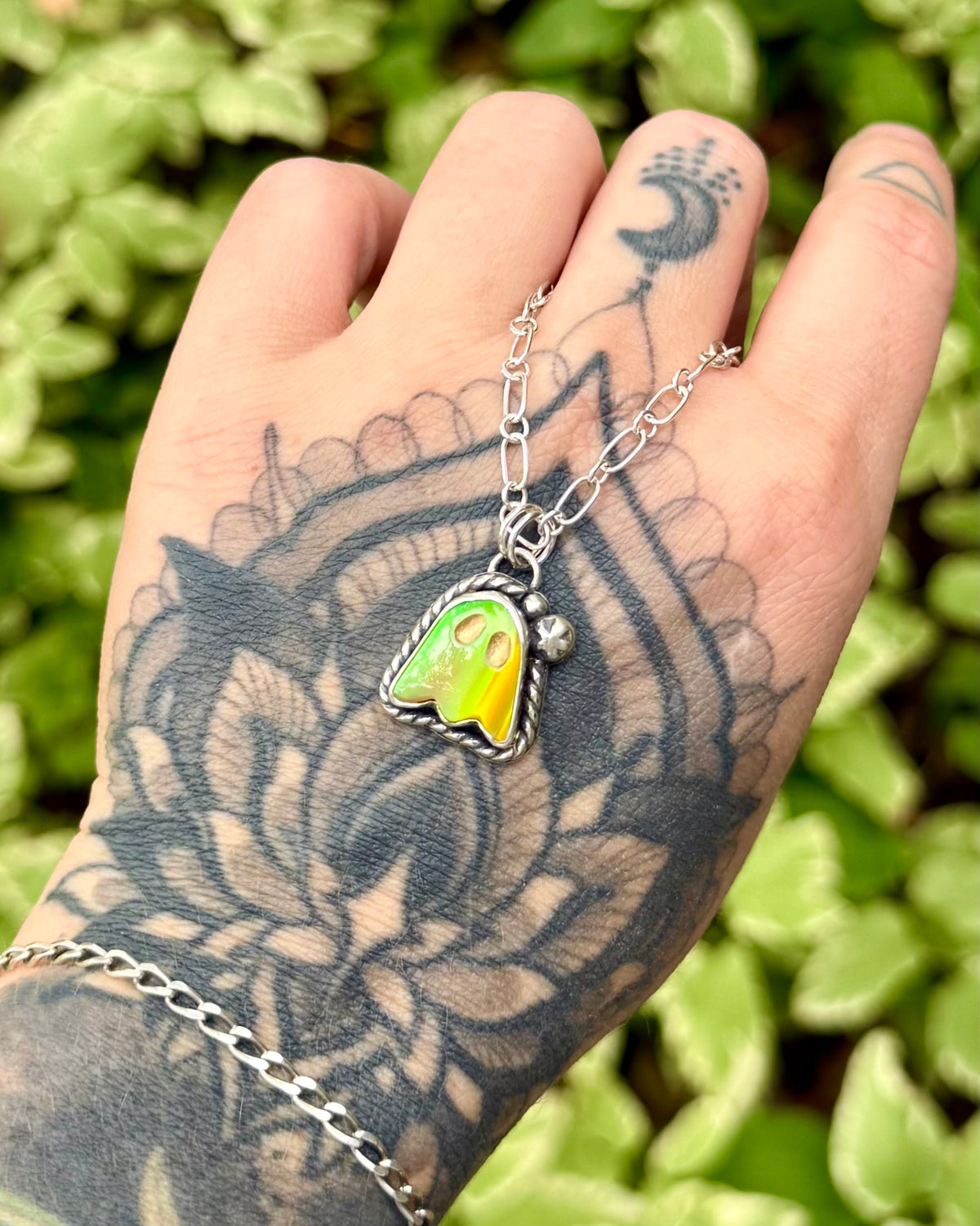 Aurora Opal Ghost Necklace