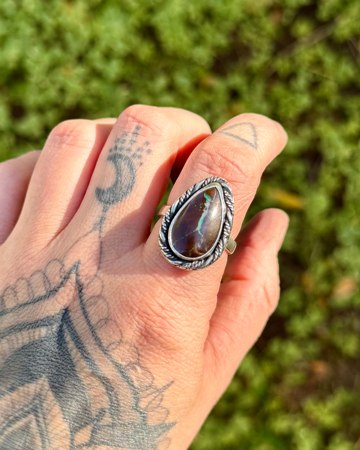 Boulder Opal Statement Ring | Size 9