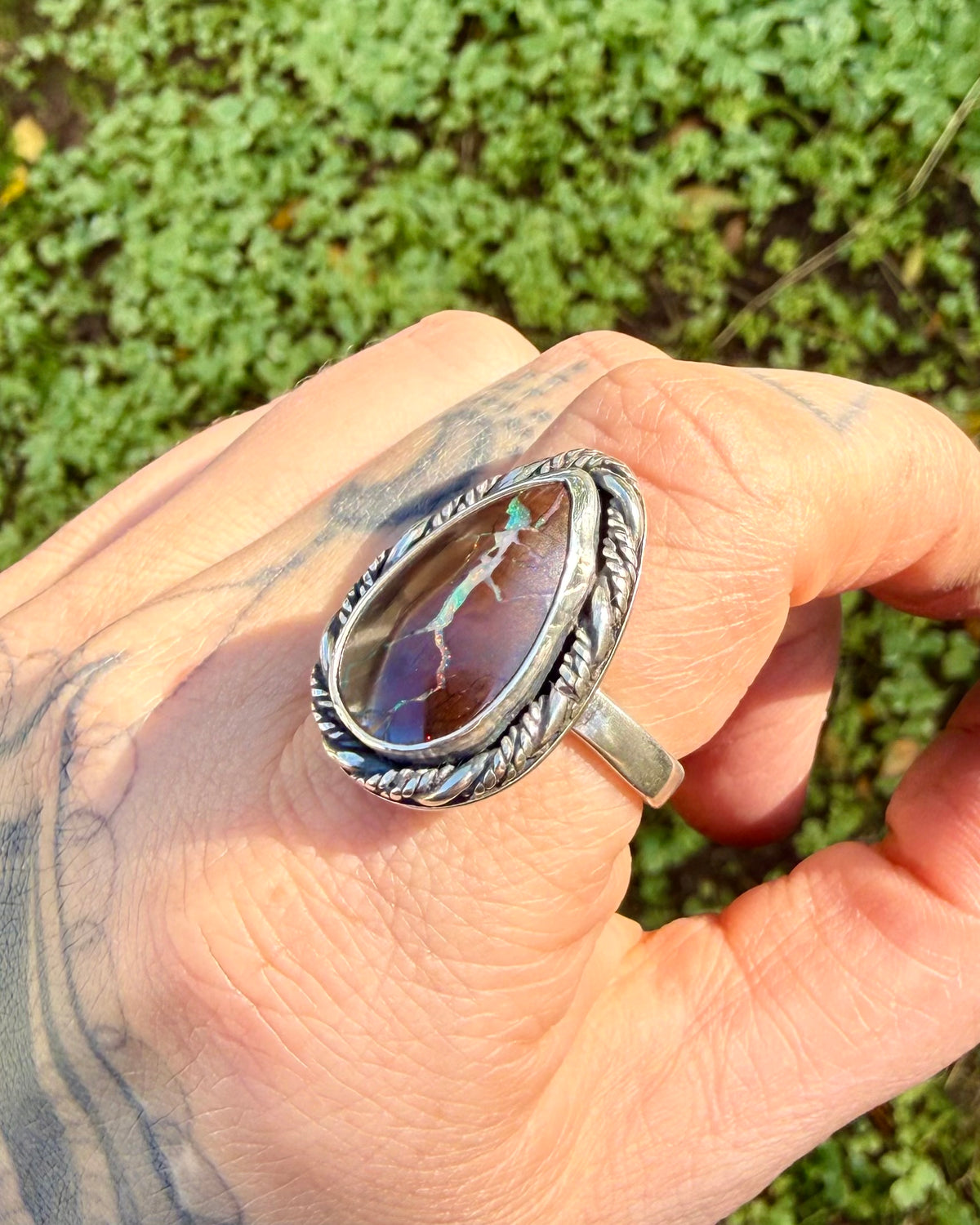 Boulder Opal Statement Ring | Size 9
