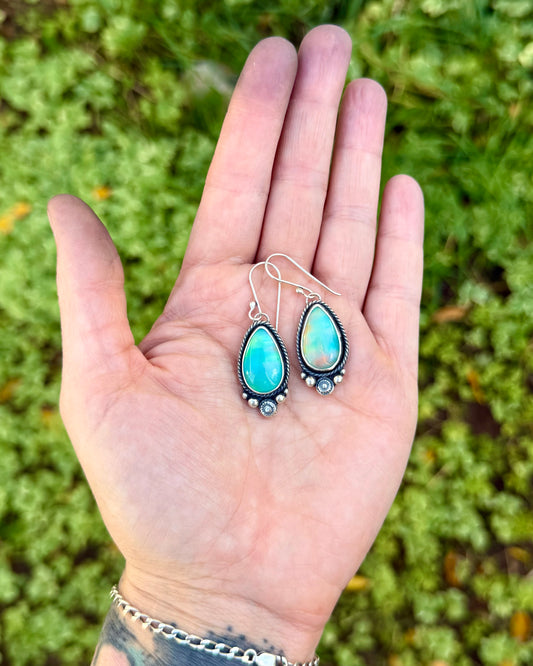 Aurora Opal Teardrop Earrings