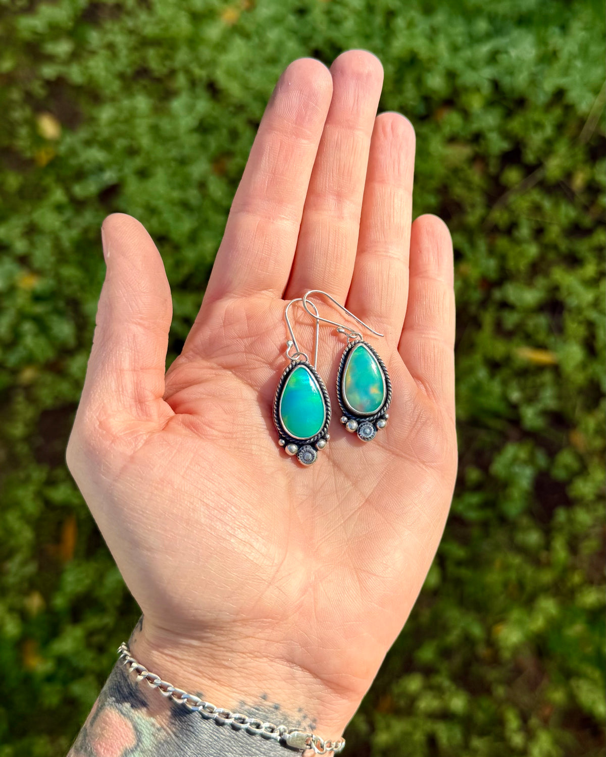Aurora Opal Teardrop Earrings