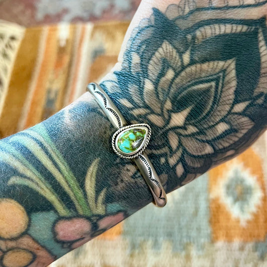 Sonoran Gold Turquoise Cuff Bracelet (S/M)