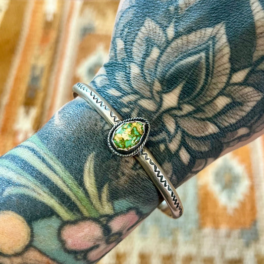 Sonoran Gold Turquoise Cuff Bracelet (M/L)