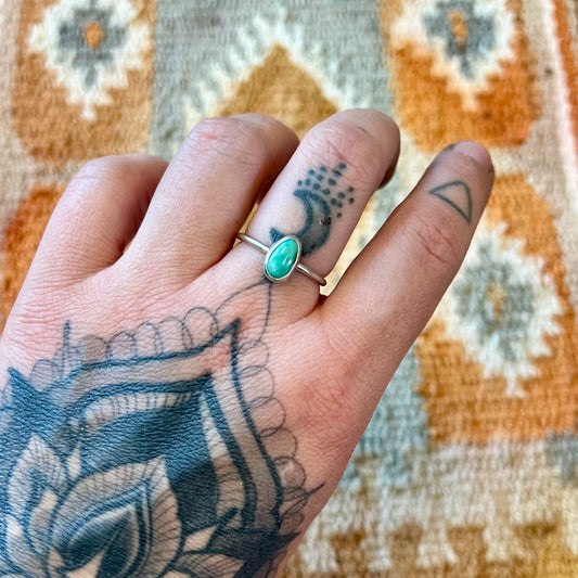 Turquoise Stacker Ring | Size 8