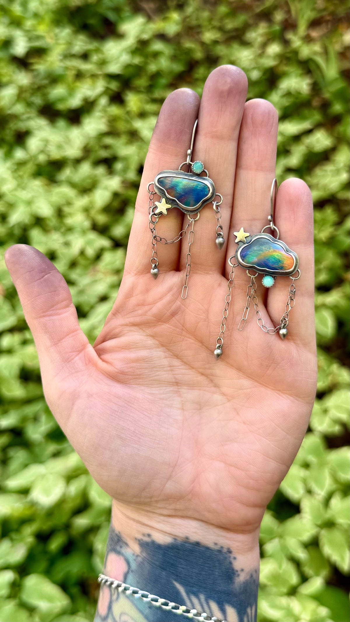 Aurora Opal Celestial Sky Earrings