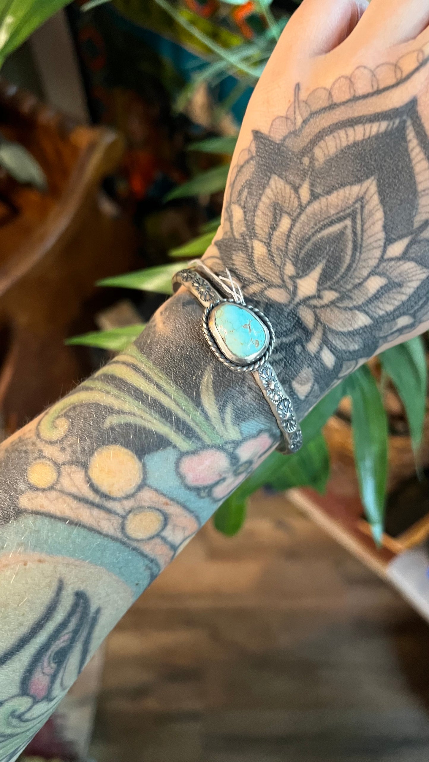 Vintage Turquoise Cuff Bracelet (M/L)