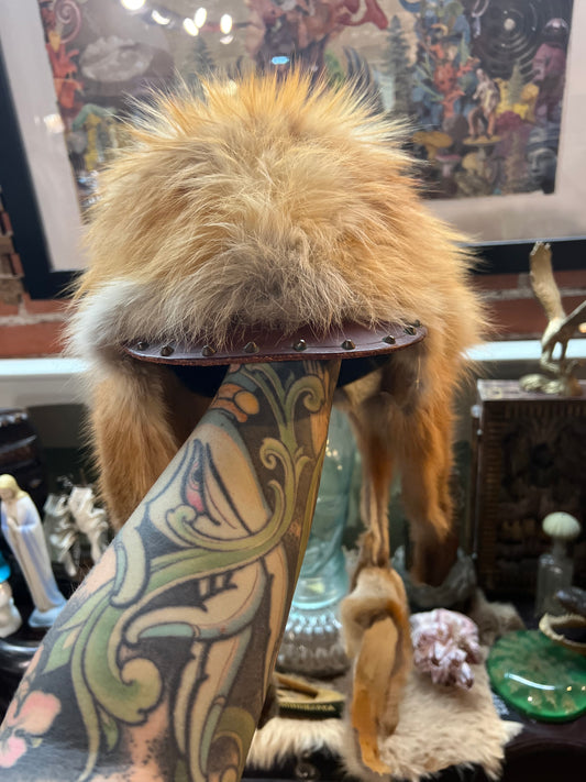 Reserved Listing * Handmade Fox fur trapper hat.