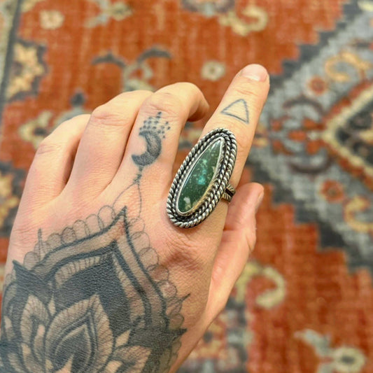 Pilot Mountain Turquoise Ring | Size 9