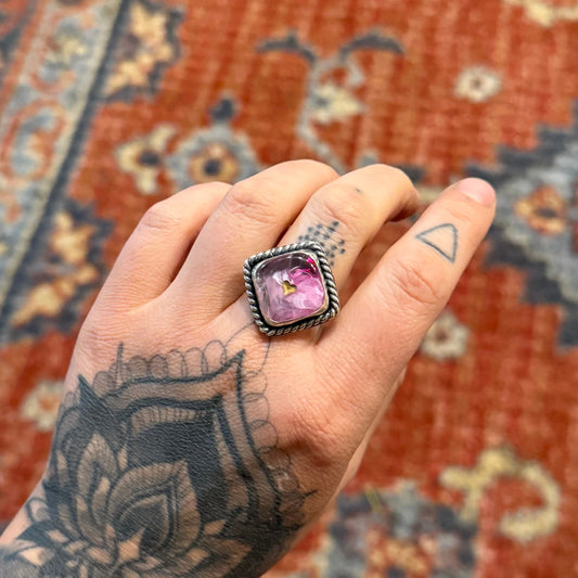 Pink Dice Ring | Size 8.5