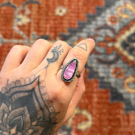 Pink Acrylic Ring | Size 8
