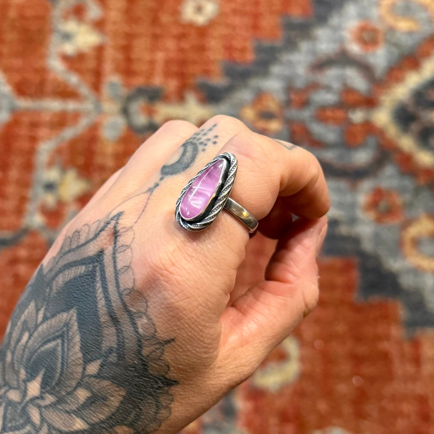 Pink Acrylic Ring | Size 8