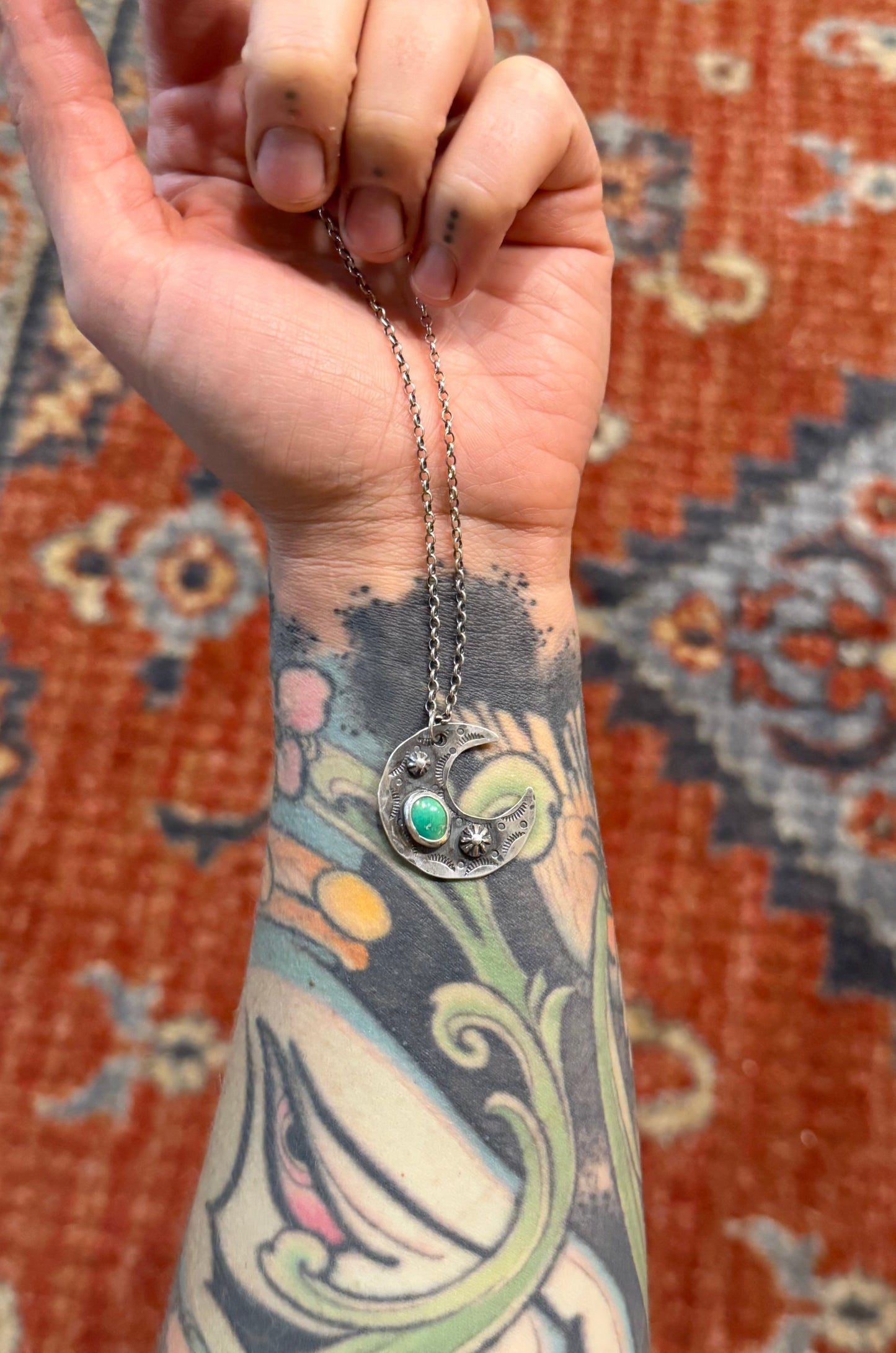 Cosmic Moon Necklace | Sonoran Gold Turquoise