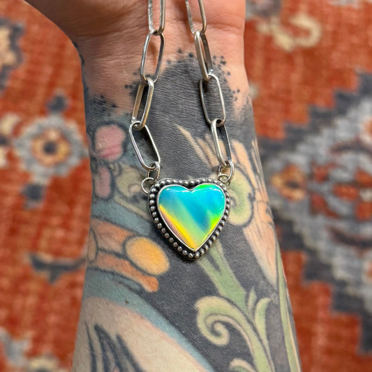 Aurora Opal & Handmade Chain Choker