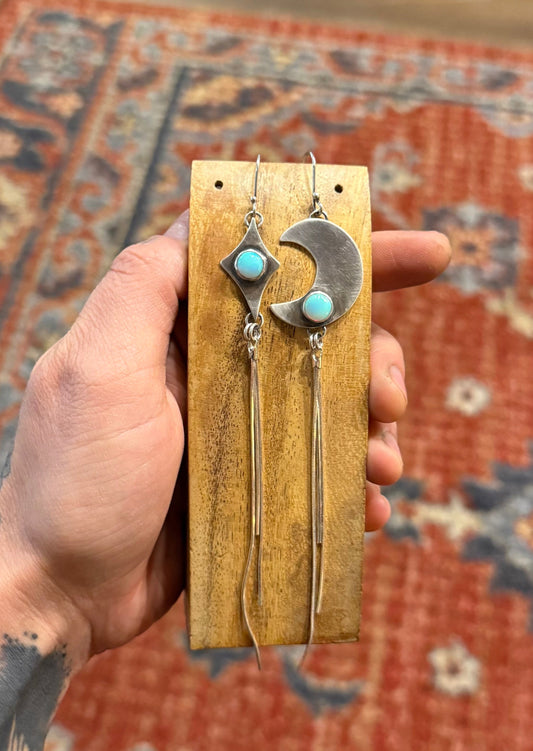 Celestial Aurora Opal Fringe Earrings