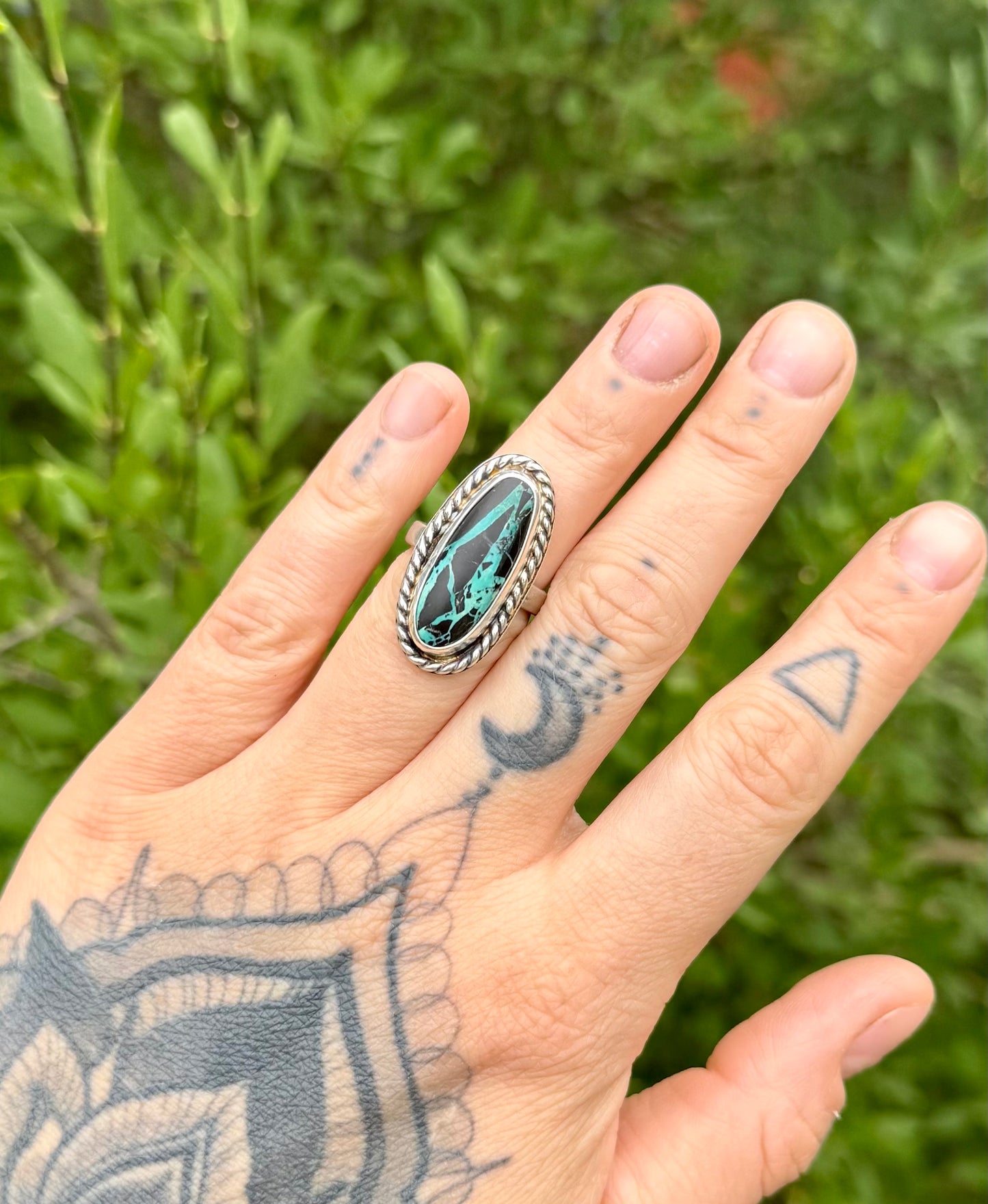 Black Jack Turquoise Ring | Size 6